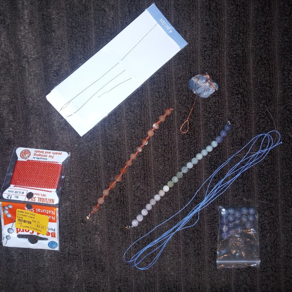 Sunstones, Tanzanite, and Silk Jewelry Making Supplies